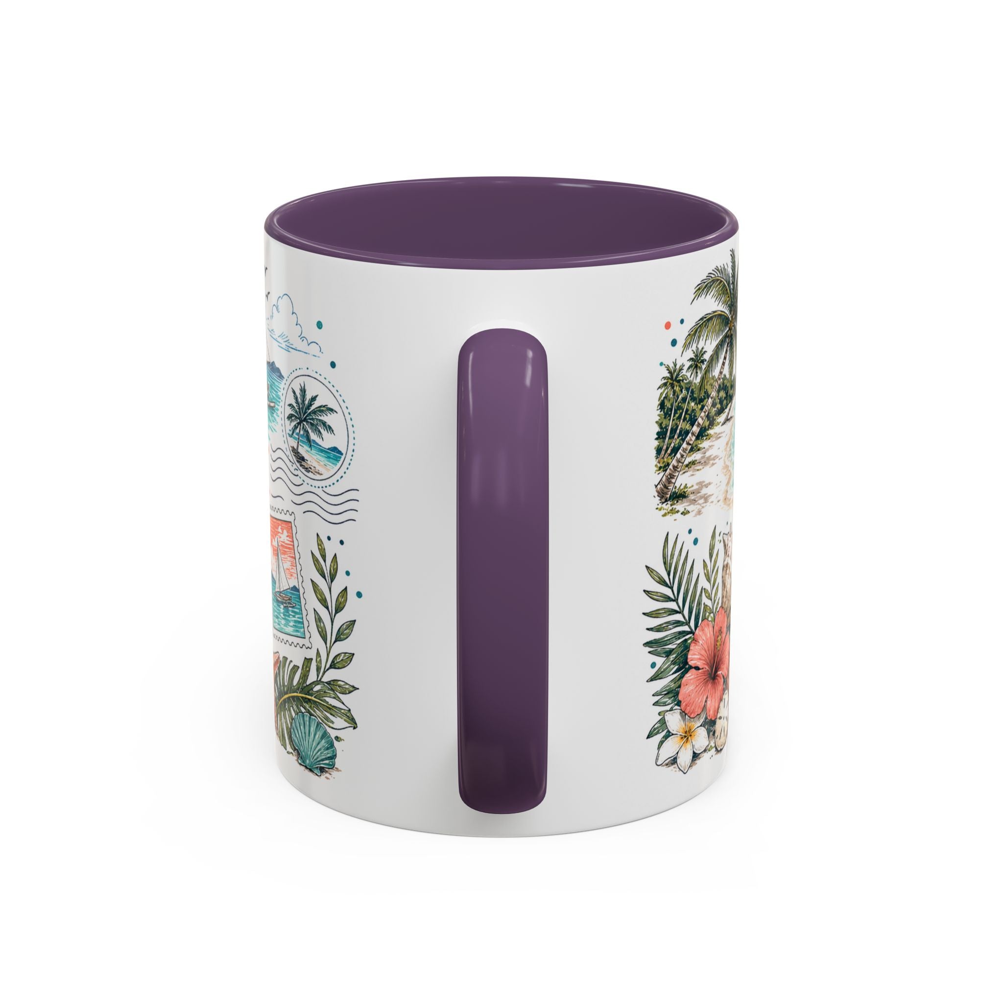 Boracay Coffee Mug | Travel Destination Souvenir Gift | Accent Color Ceramic 11oz 15oz