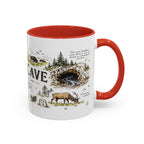 Wind Cave National Park Coffee Mug | South Dakota Cave Bison Prairie Gift | Accent Color Ceramic 11oz 15oz