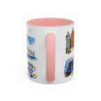 Stockholm Illustrated Travel Mug | City Souvenir Accent Coffee Mug | 11oz 15oz Ceramic Cup