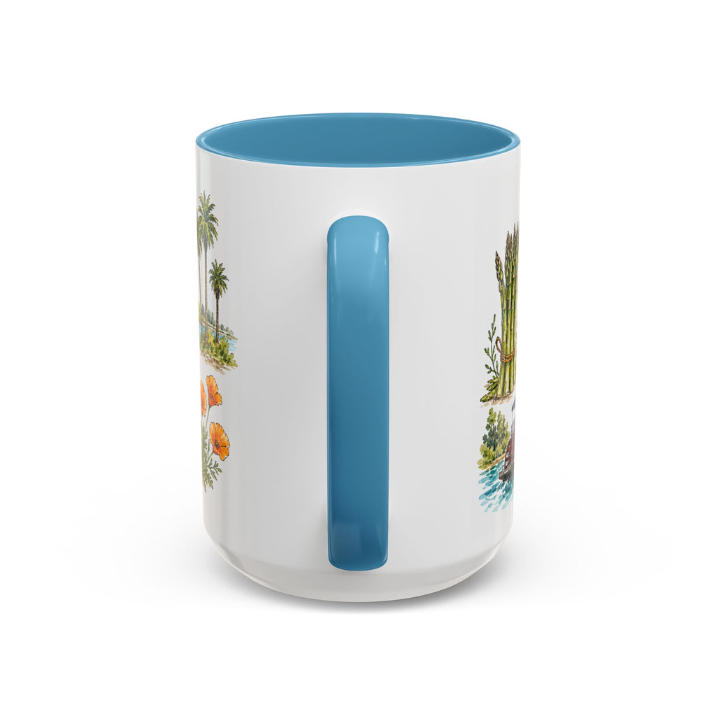 Stockton Illustrated Travel Mug | City Souvenir Accent Coffee Mug | 11oz 15oz Ceramic Cup