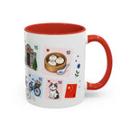 Shanghai Coffee Mug | Postage Stamp Collage Mug | Travel Souvenir Accent Cup 11oz 15oz