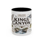 Kings Canyon National Park Coffee Mug | California Sierra Nevada Sequoia Gift | Accent Color Ceramic 11oz 15oz