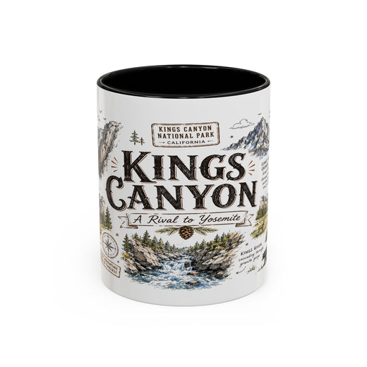 Kings Canyon National Park Coffee Mug | California Sierra Nevada Sequoia Gift | Accent Color Ceramic 11oz 15oz