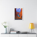 Grand Canyon United States Framed Poster | Vintage Travel Wall Art | Black Walnut White Frame | 16x24 20x30