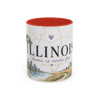 Illinois State Map Mug | Botanical Travel Sketch, Moving Away Gift (11oz 15oz)