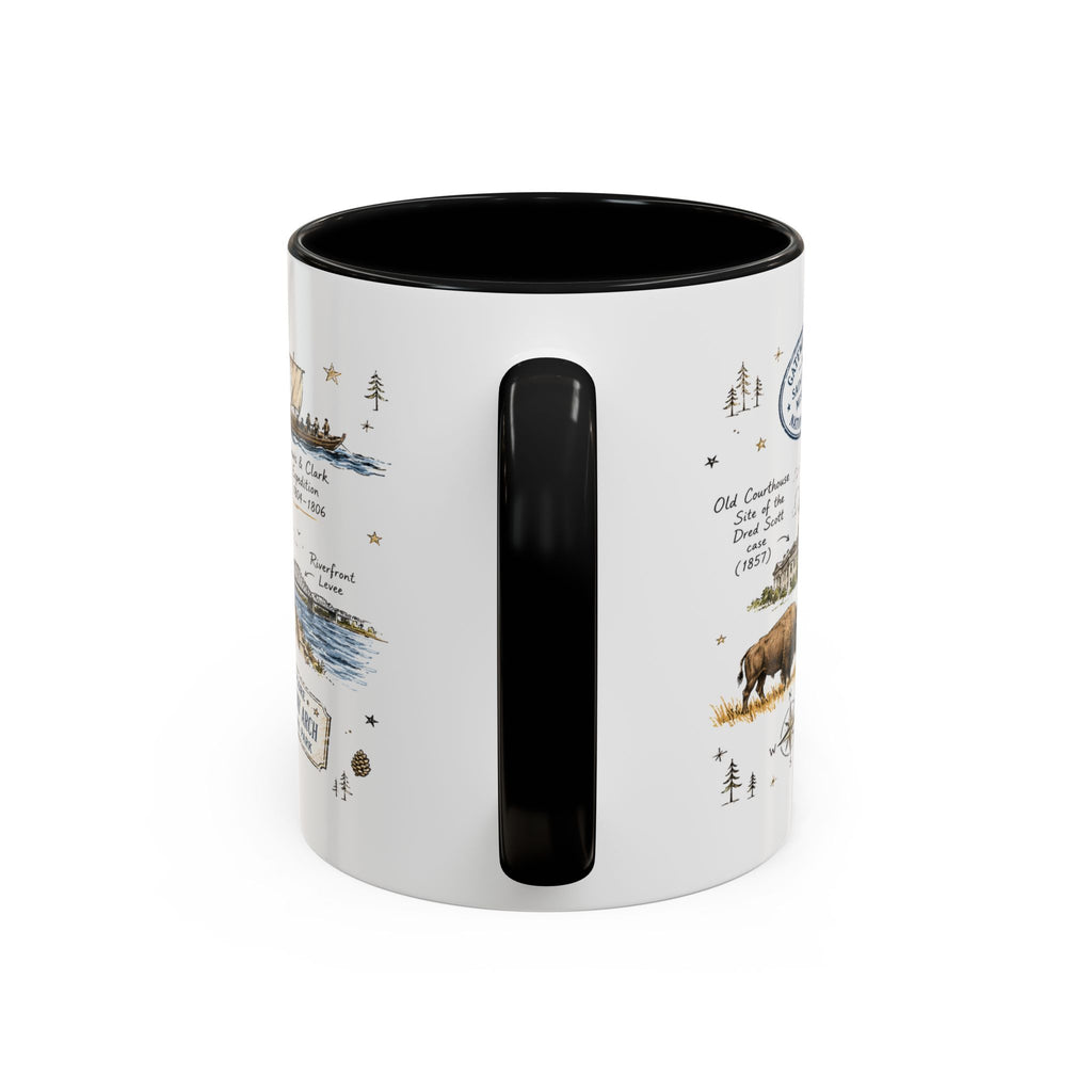 Gateway Arch National Park Coffee Mug | Missouri St. Louis Landmark Gift | Accent Color Ceramic 11oz 15oz