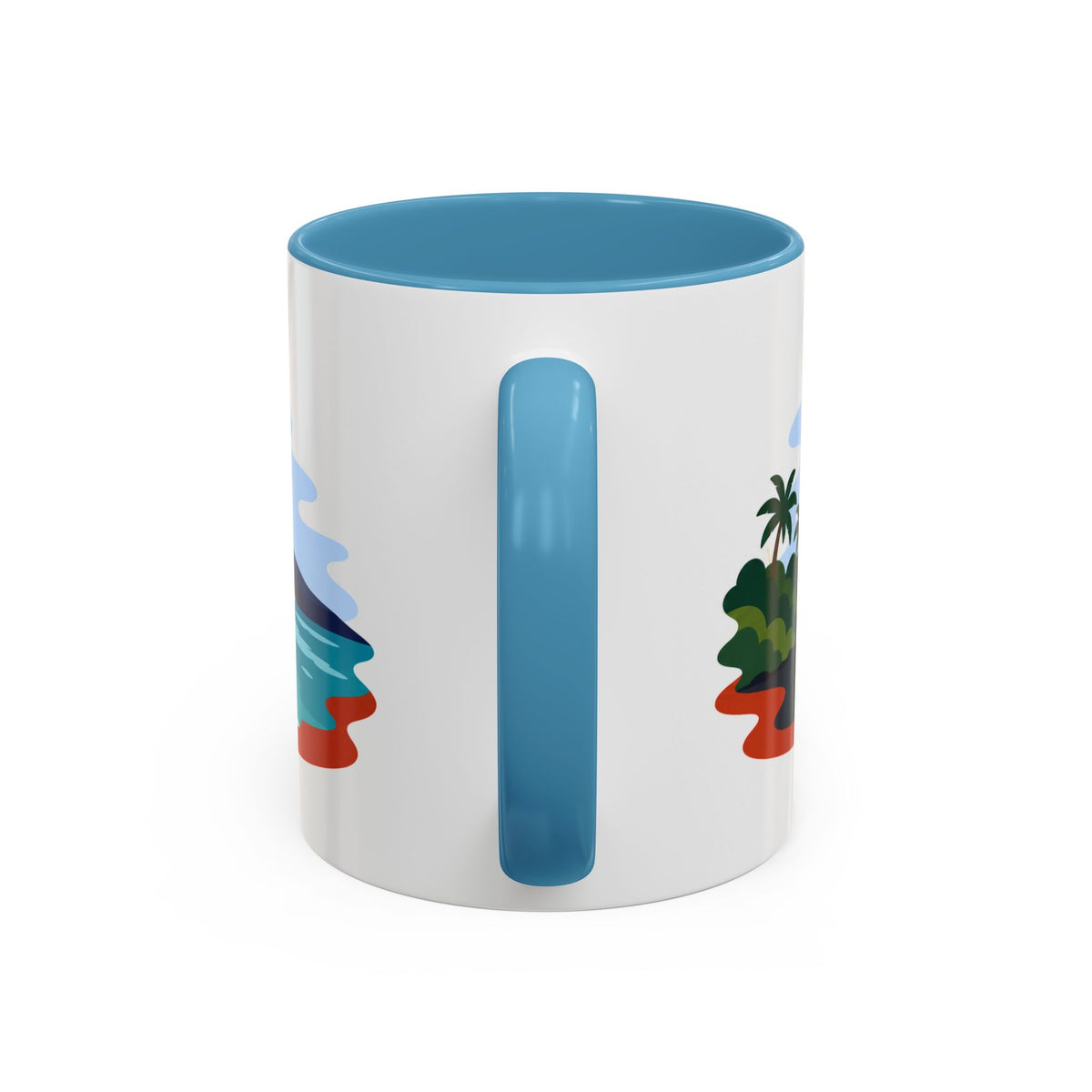 Hawaii Volcanoes Coffee Mug | Travel Destination Souvenir Gift | Accent Color Ceramic 11oz 15oz