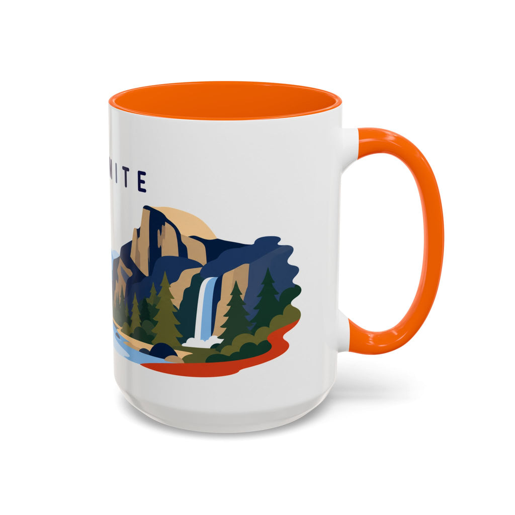 Yosemite Coffee Mug | Travel Destination Souvenir Gift | Accent Color Ceramic 11oz 15oz
