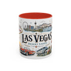 Las Vegas Coffee Mug | United States Travel Souvenir | Vintage Illustrated City Gift | 11 oz 15 oz Accent Mug