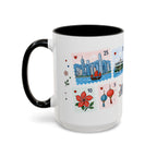 Hong Kong Coffee Mug | Postage Stamp Collage Mug | Travel Souvenir Accent Cup 11oz 15oz