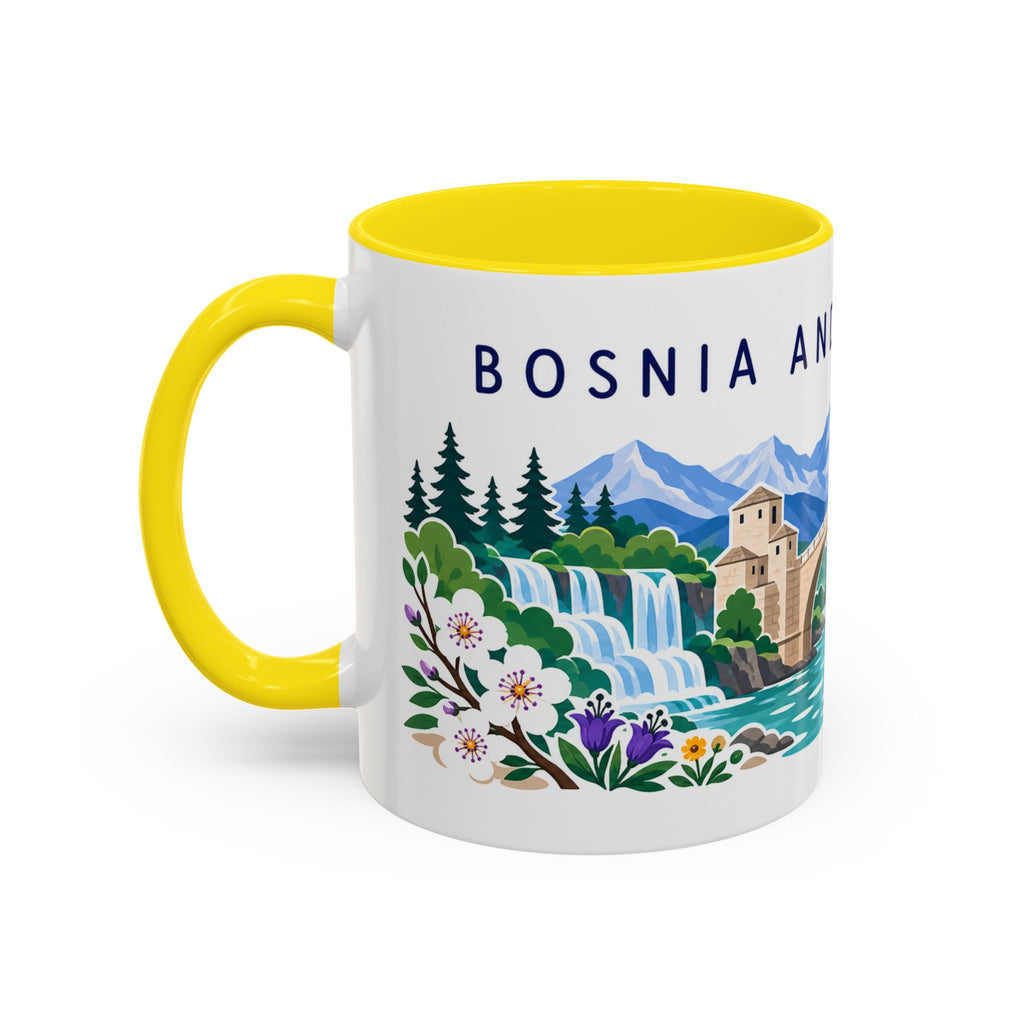 Bosnia and Herzegovina Coffee Mug | Travel Souvenir Accent Mug | Country Gift Ceramic Cup 11oz 15oz