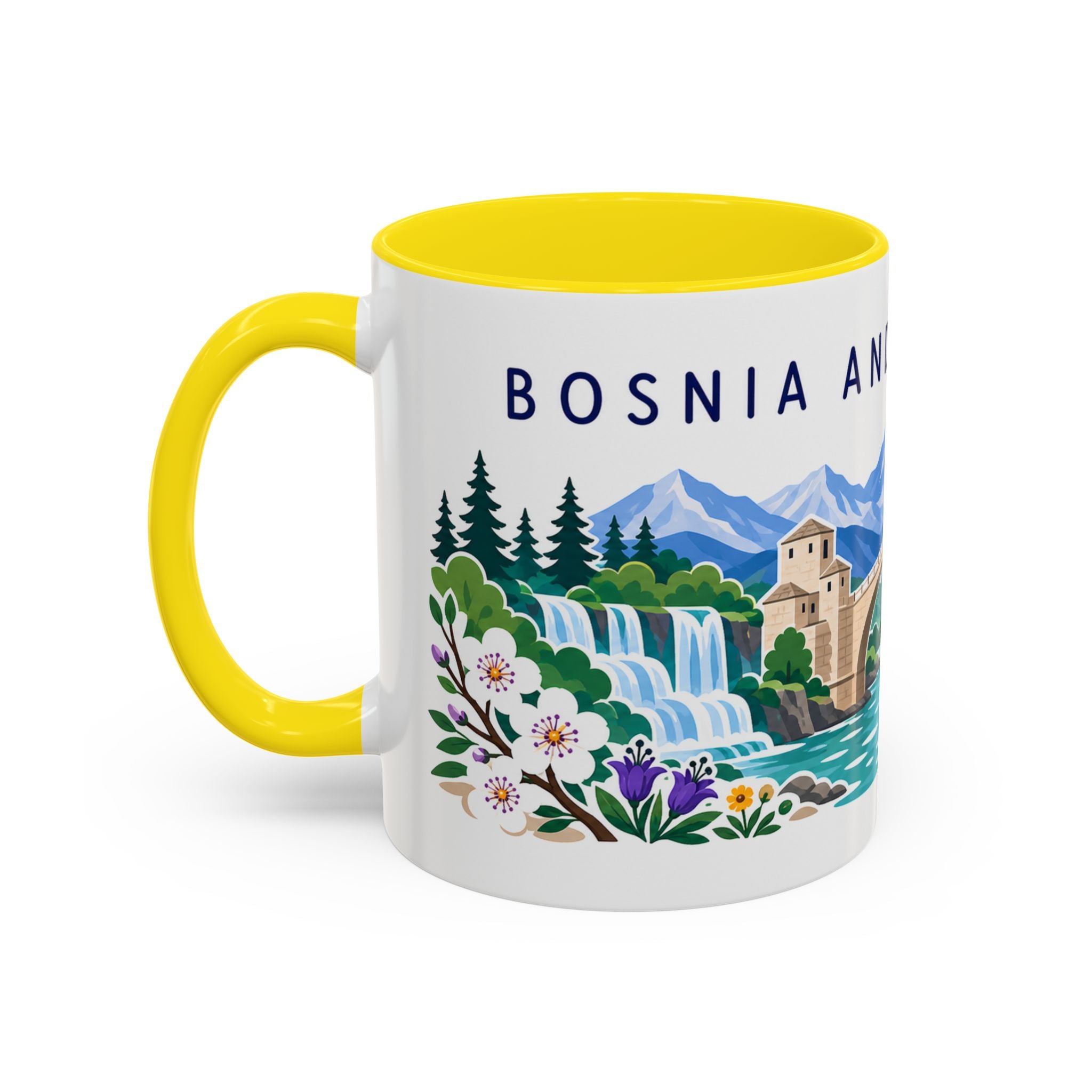 Bosnia and Herzegovina Coffee Mug | Travel Souvenir Accent Mug | Country Gift Ceramic Cup 11oz 15oz