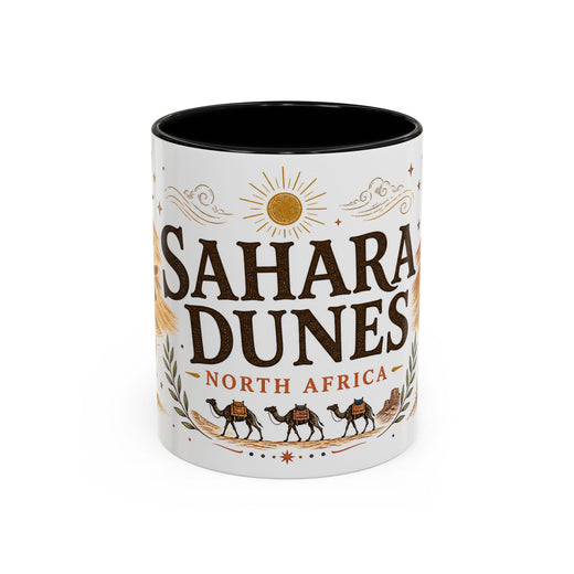 Sahara Dunes Coffee Mug | Travel Destination Souvenir Gift | Accent Color Ceramic 11oz 15oz