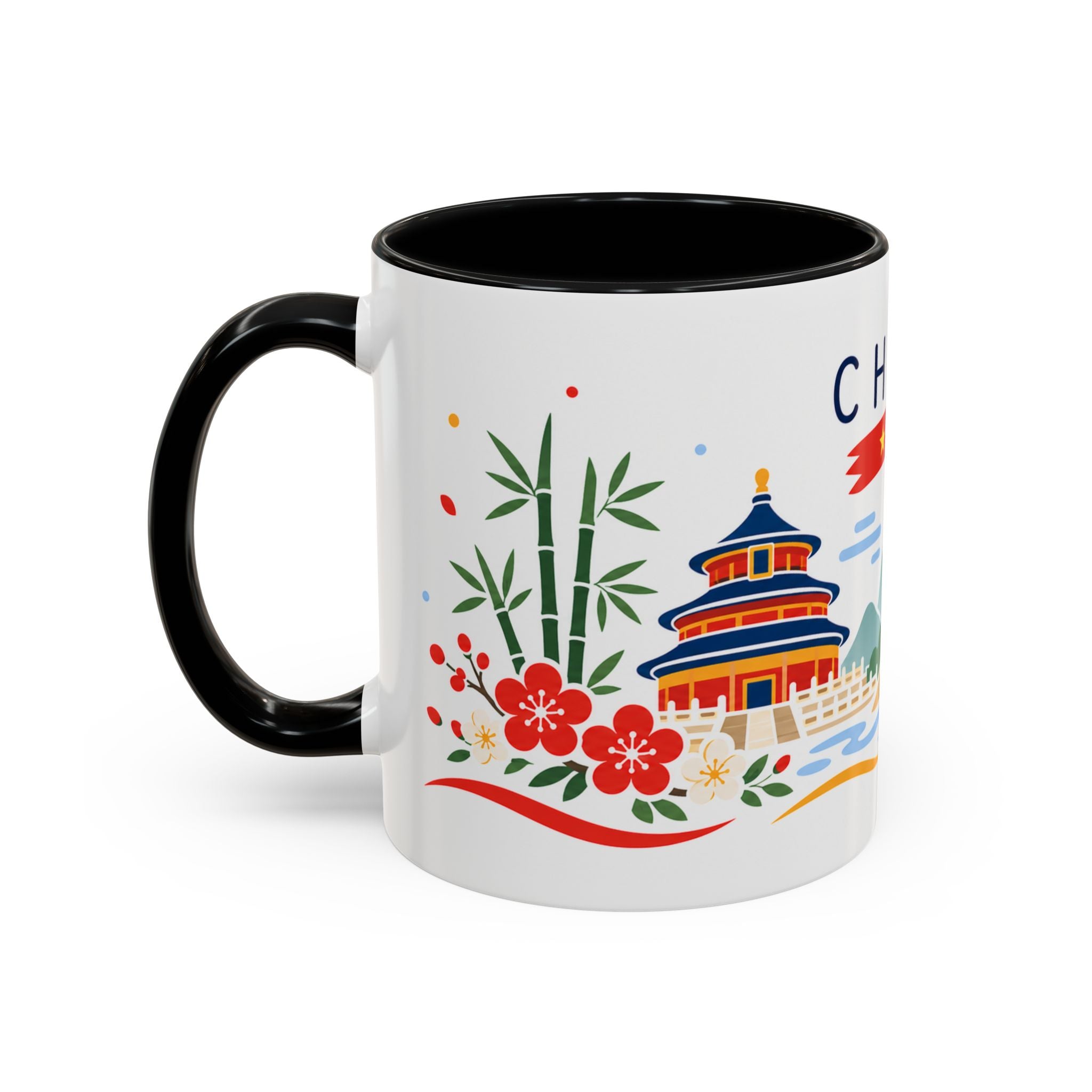 China Coffee Mug | Travel Souvenir Accent Mug | Country Gift Ceramic Cup 11oz 15oz