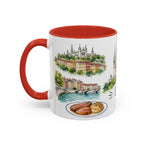 Lyon Illustrated Travel Mug | City Souvenir Accent Coffee Mug | 11oz 15oz Ceramic Cup