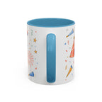 New Year Confetti Mug | Party Popper Watercolor Celebration Gift | Accent Cup 11oz 15oz