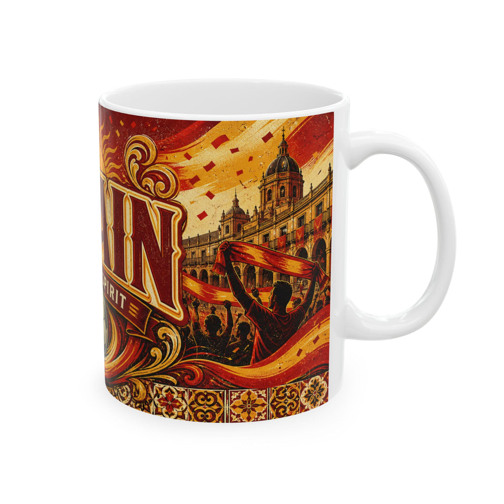 Spain Soccer Spirit Coffee Mug | Soccer Fan Gift | Ceramic 11oz 15oz Match Day Cup