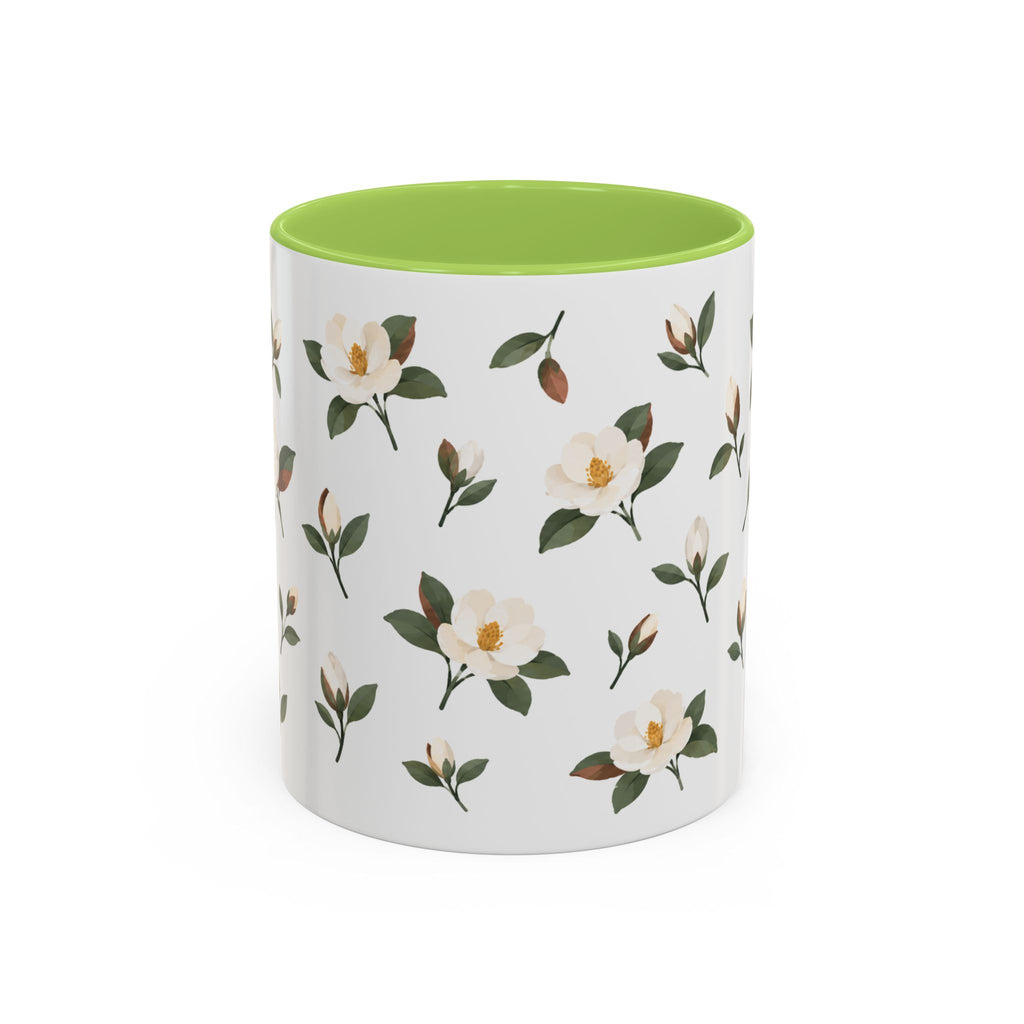 Louisiana Magnolia Mug, State Flower Floral Coffee Cup, 11oz Botanical Gift
