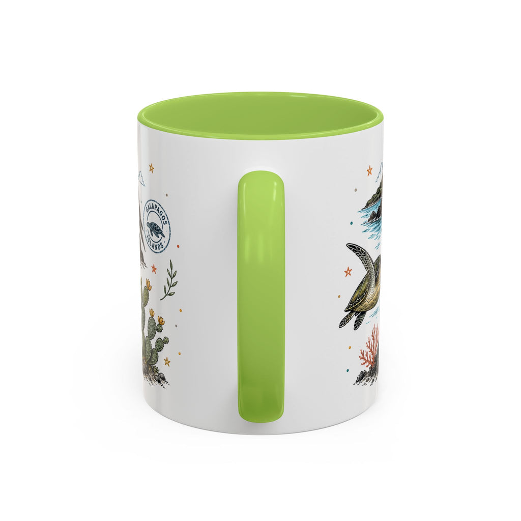 Galapagos Islands Coffee Mug | Travel Destination Souvenir Gift | Accent Color Ceramic 11oz 15oz