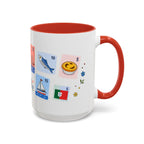 Lisbon Coffee Mug | Postage Stamp Collage Mug | Travel Souvenir Accent Cup 11oz 15oz