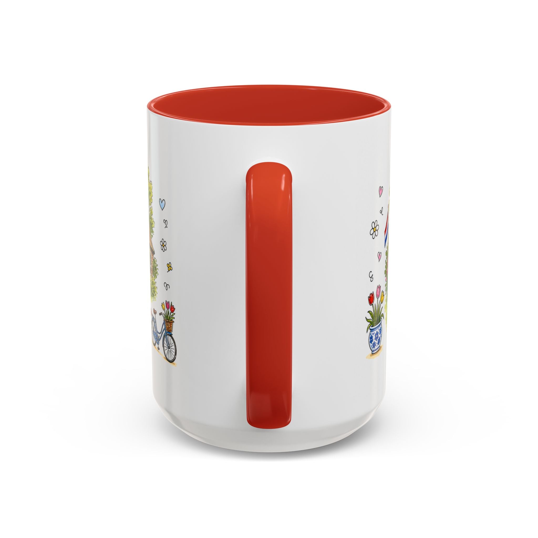 Giethoorn Illustrated Travel Mug | Netherlands Souvenir Accent Coffee Mug | 11oz 15oz Ceramic Cup