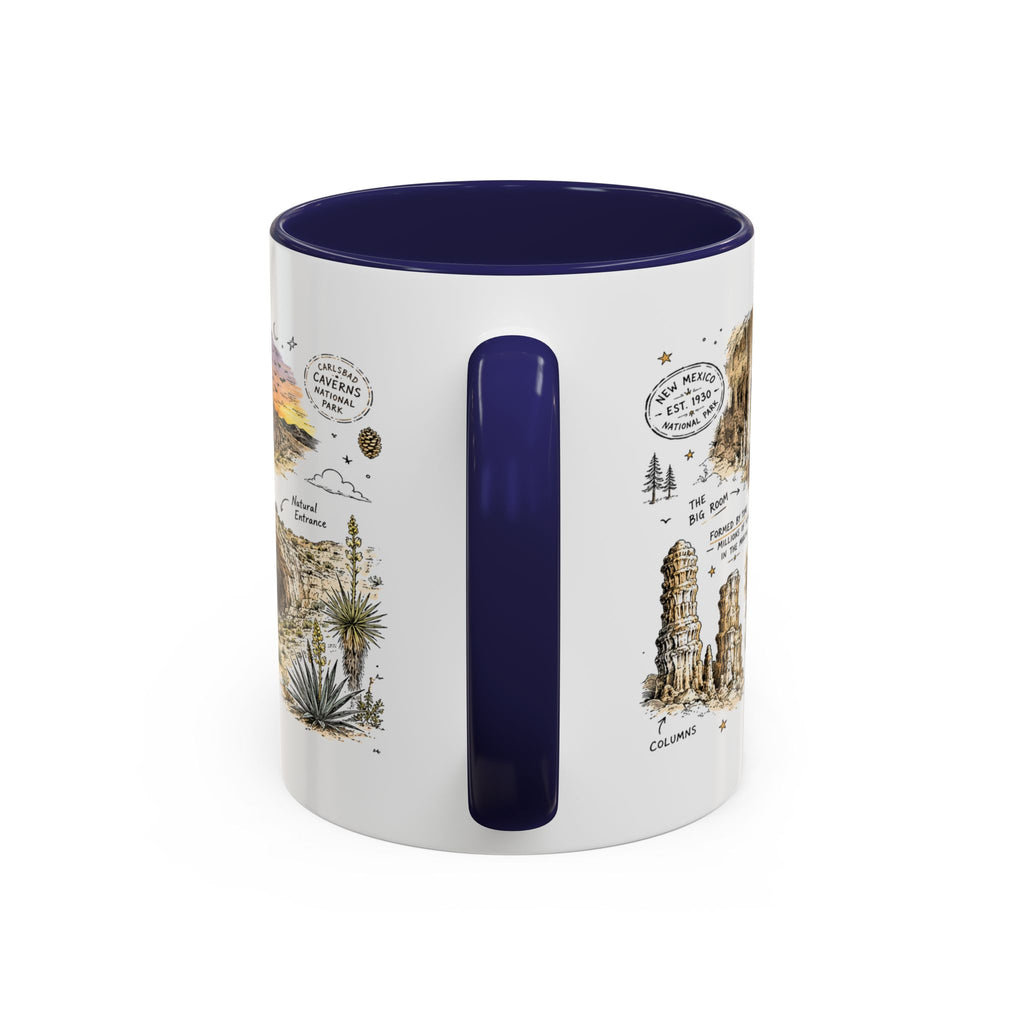Carlsbad Caverns National Park Coffee Mug | New Mexico Cave Exploration Bat Gift | Accent Color Ceramic 11oz 15oz