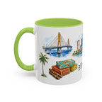 Tampa Illustrated Travel Mug | City Souvenir Accent Coffee Mug | 11oz 15oz Ceramic Cup