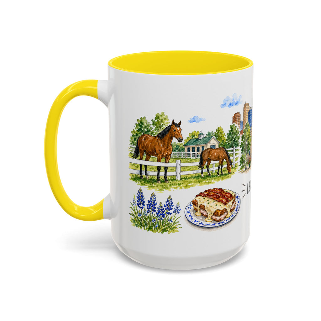Lexington Illustrated Travel Mug | City Souvenir Accent Coffee Mug | 11oz 15oz Ceramic Cup