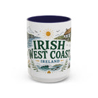 Irish West Coast Coffee Mug | Travel Destination Souvenir Gift | Accent Color Ceramic 11oz 15oz