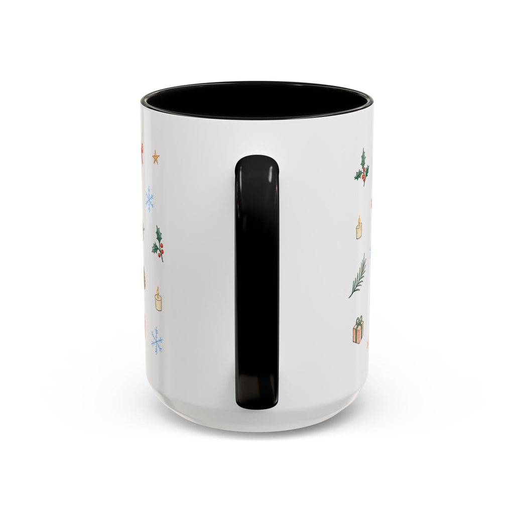 Seattle Christmas Mug | Watercolor Travel Souvenir | Holiday Gift | Accent Ceramic Coffee Cup 11oz 15oz