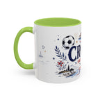 Croatia Soccer Coffee Mug | World Cup Fan Gift | Accent Color Ceramic 11oz 15oz Match Day Cup