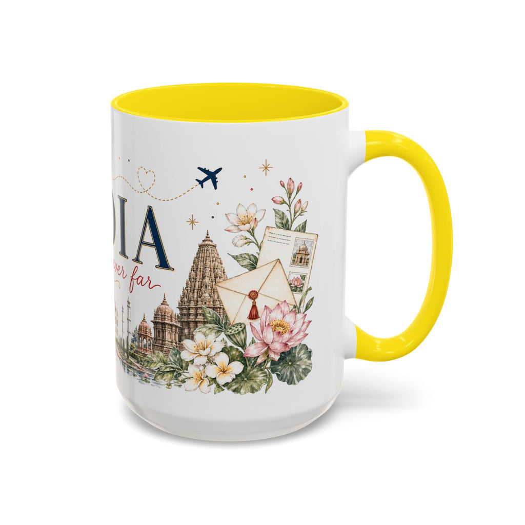 India Home Country Mug | Moving Away Gift | Long Distance Friendship | 11 oz 15 oz Accent Mug