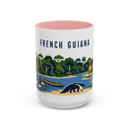 French Guiana Coffee Mug | Travel Souvenir Accent Mug | Country Gift Ceramic Cup 11oz 15oz
