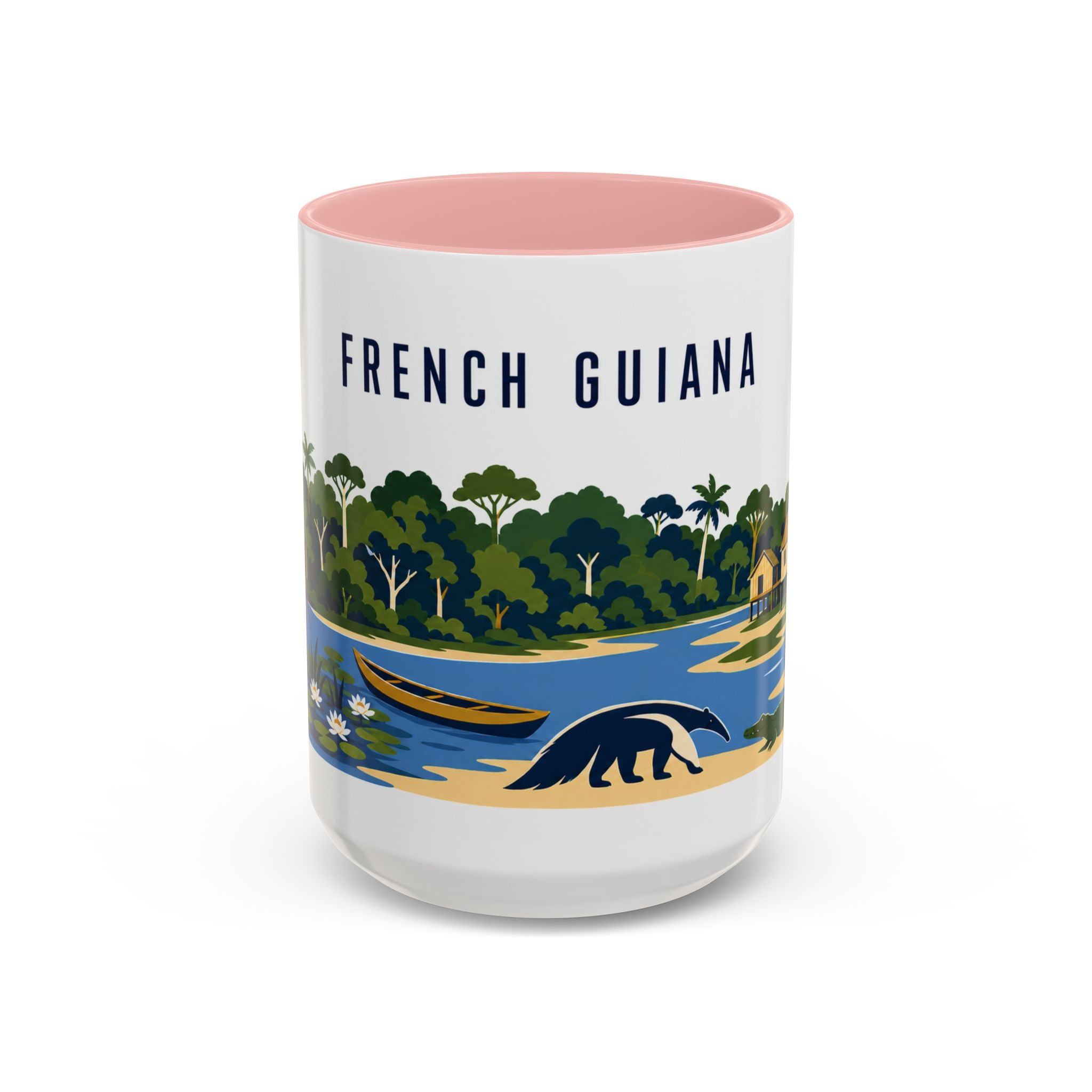 French Guiana Coffee Mug | Travel Souvenir Accent Mug | Country Gift Ceramic Cup 11oz 15oz