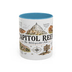 Capitol Reef National Park Coffee Mug | Utah Sandstone Canyon Hiking Gift | Accent Color Ceramic 11oz 15oz