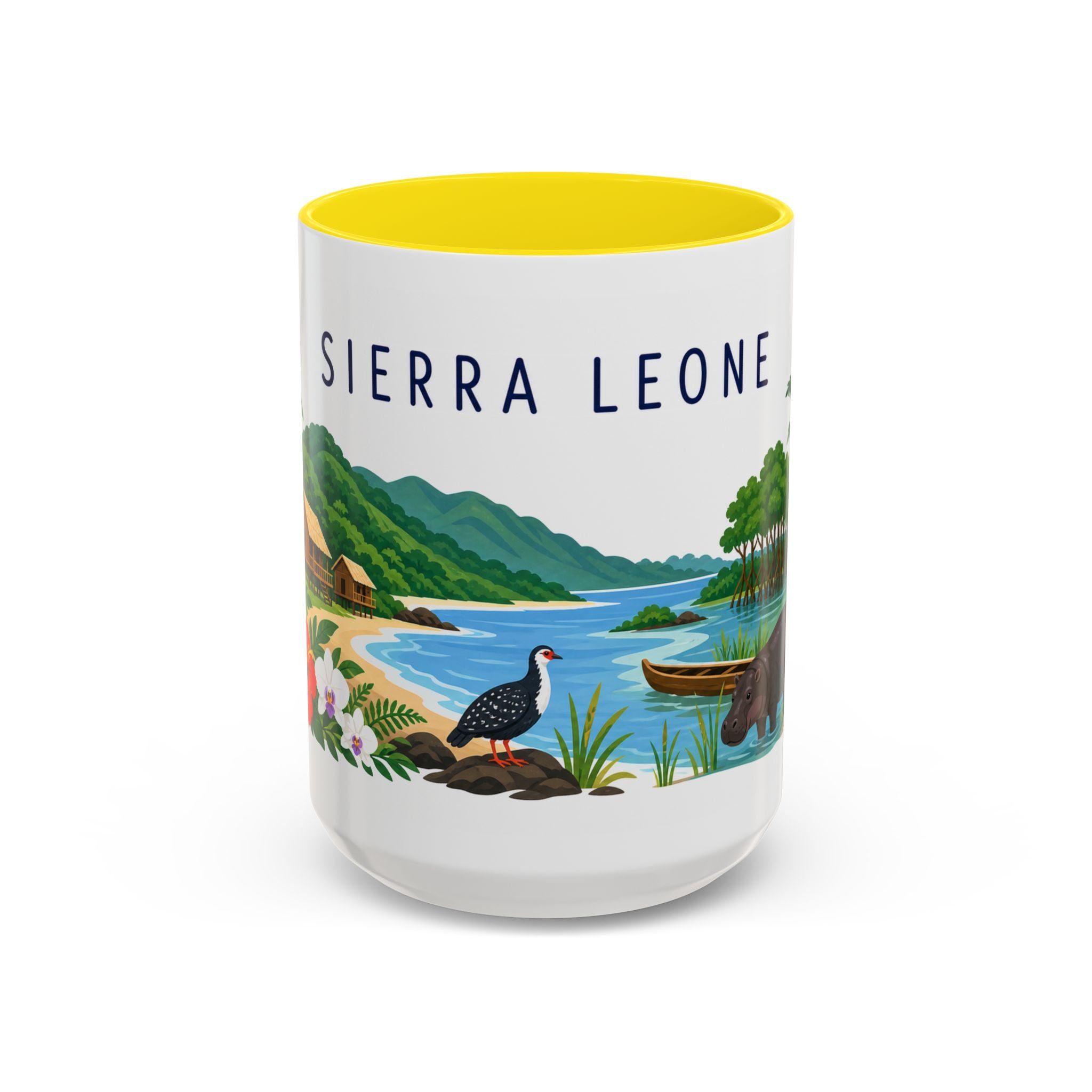 Sierra Leone Coffee Mug | Travel Souvenir Accent Mug | Country Gift Ceramic Cup 11oz 15oz