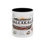 Haleakala National Park Coffee Mug | Hawaii Maui Sunrise Crater Gift | Accent Color Ceramic 11oz 15oz
