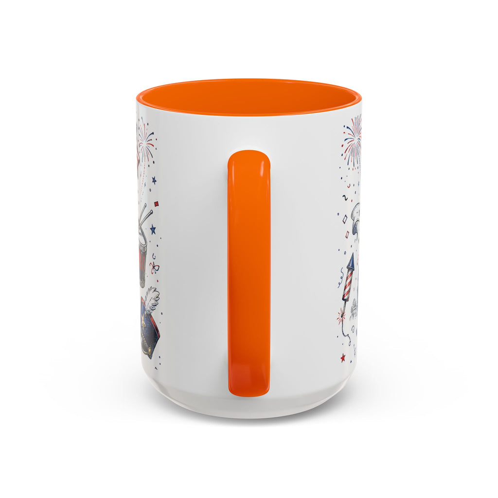Stars and Stripes Forever Coffee Mug | Patriotic 4th of July Gift | Accent Color Ceramic 11oz 15oz