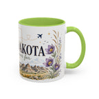 South Dakota State Map Mug | Botanical Accents, Homesick Gift (11oz or 15oz)