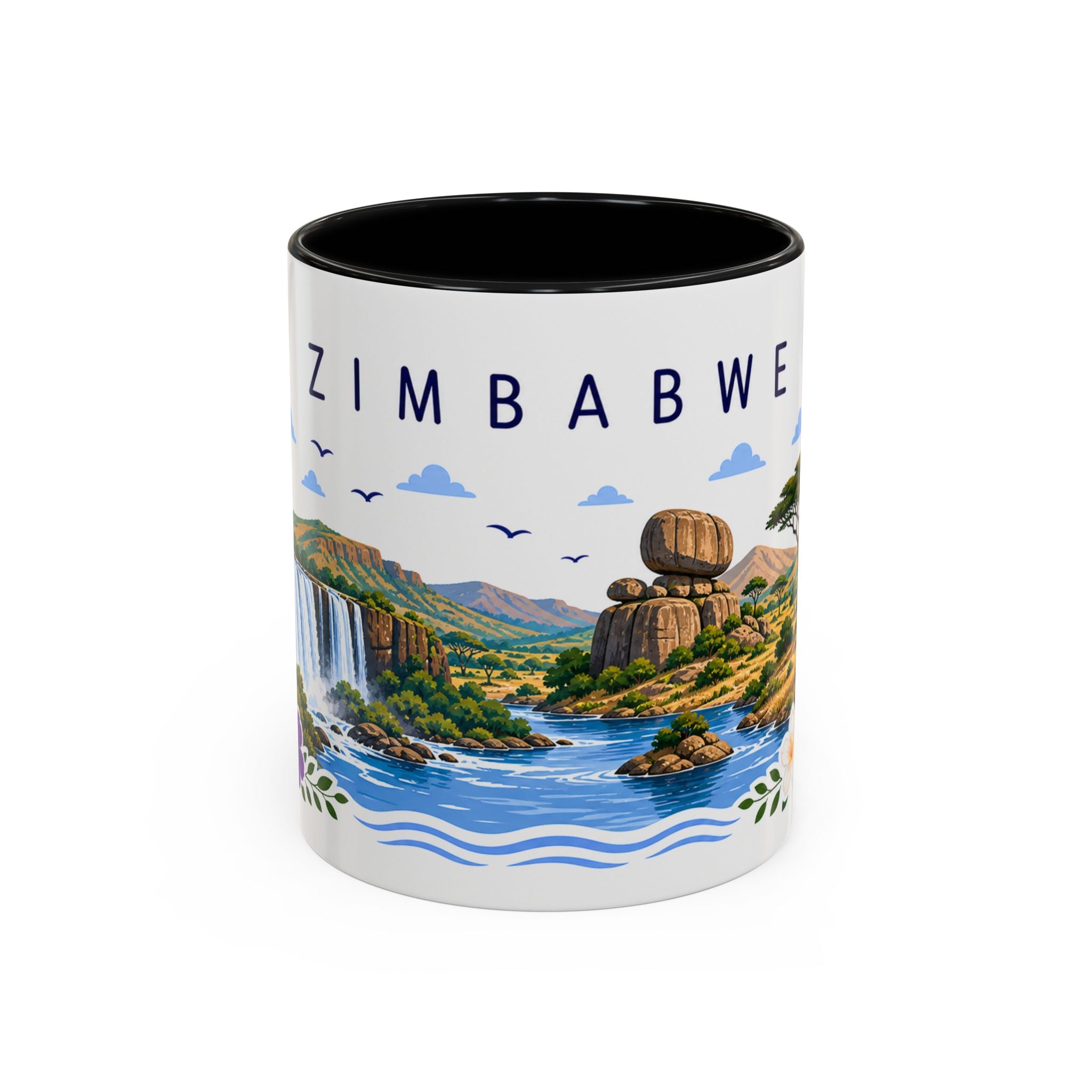Zimbabwe Coffee Mug | Travel Souvenir Accent Mug | Place Gift Ceramic Cup 11oz 15oz