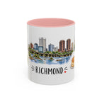 Richmond Illustrated Travel Mug | City Souvenir Accent Coffee Mug | 11oz 15oz Ceramic Cup