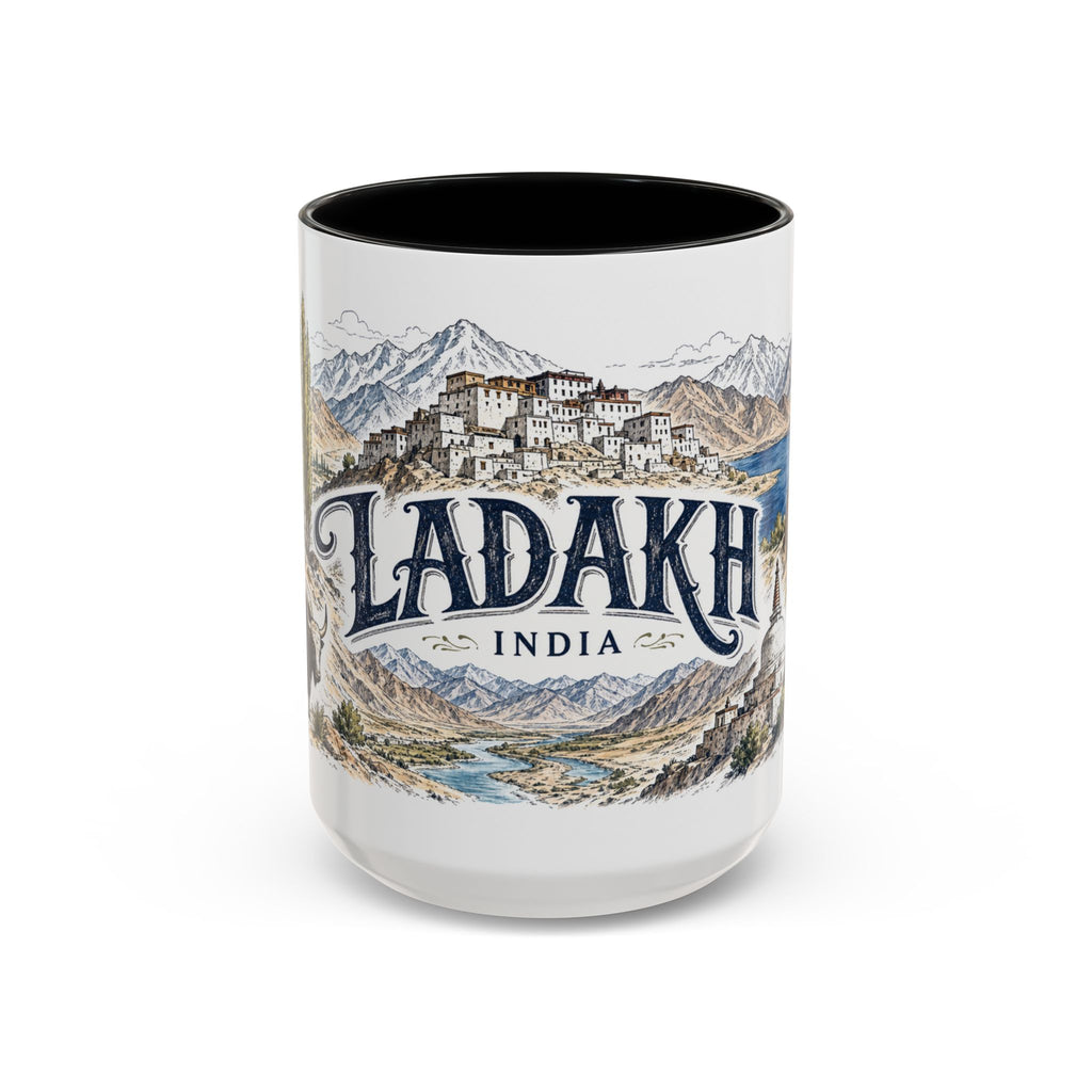 Ladakh Mug, India Travel Souvenir, Bucket List Gift, Accent Ceramic Coffee Mug 11oz 15oz