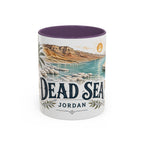 Dead Sea Mug, Jordan Travel Souvenir, Bucket List Gift, Accent Ceramic Coffee Mug 11oz 15oz