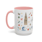 Antwerp Christmas Mug | Watercolor Travel Souvenir | Holiday Gift | Accent Ceramic Coffee Cup 11oz 15oz