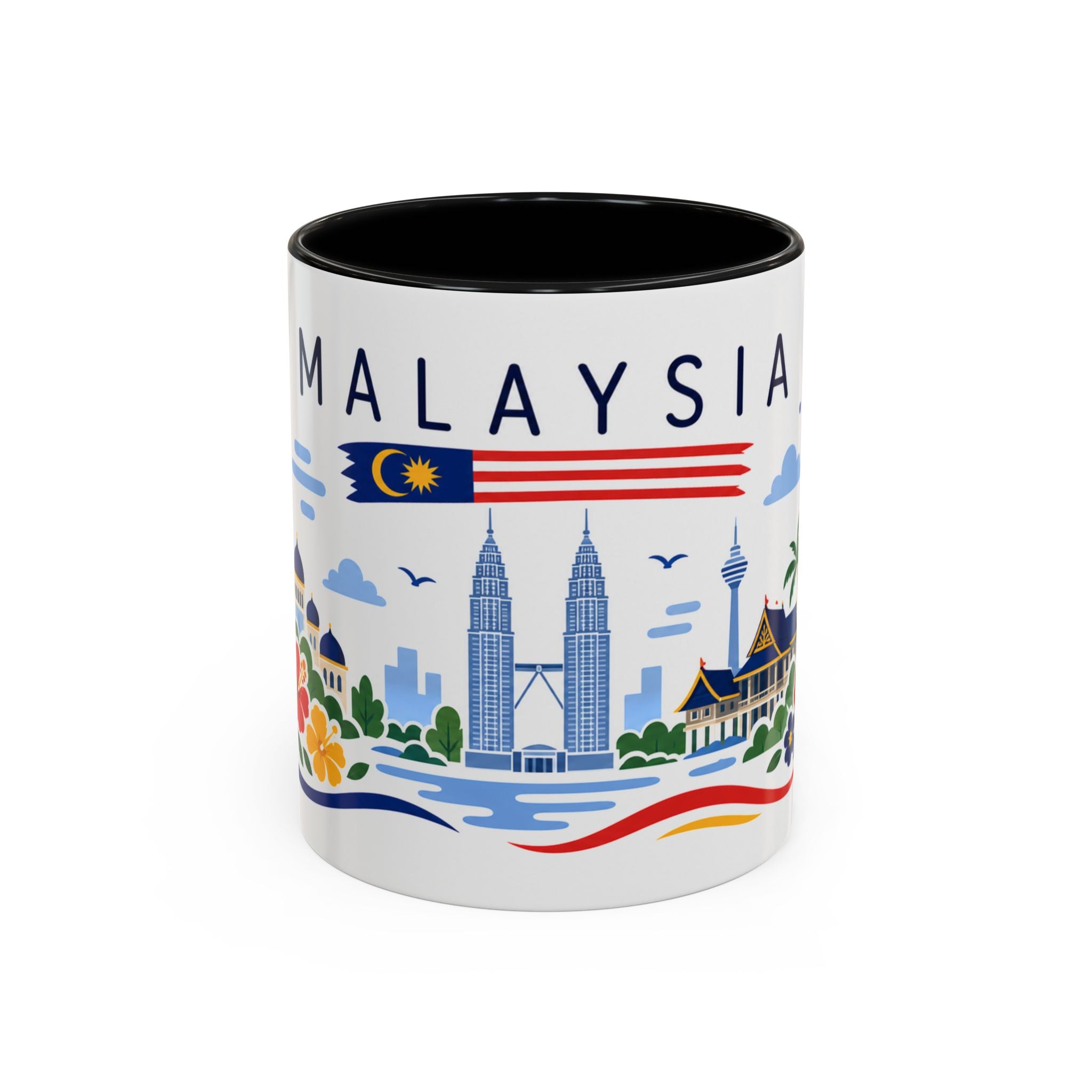 Malaysia Coffee Mug | Travel Souvenir Accent Mug | Country Gift Ceramic Cup 11oz 15oz
