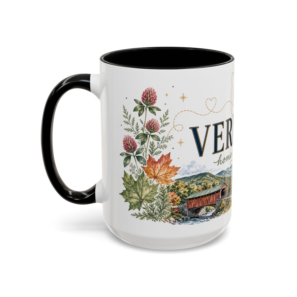 Vermont Home State Mug | Moving Away Gift | Long Distance Friendship Coffee Cup | 11oz 15oz Accent Mug