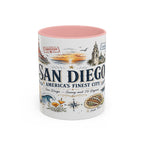 San Diego Coffee Mug | California Souvenir City Gift | Accent Color Ceramic 11oz 15oz