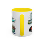 Detroit Illustrated Travel Mug | City Souvenir Accent Coffee Mug | 11oz 15oz Ceramic Cup