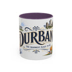 Durban Coffee Mug | South Africa Travel Souvenir | Vintage Illustrated City Gift | 11 oz 15 oz Accent Mug
