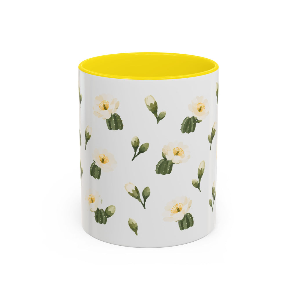 Arizona Saguaro cactus blossom Mug, State Flower Floral Coffee Cup, 11oz Botanical Gift